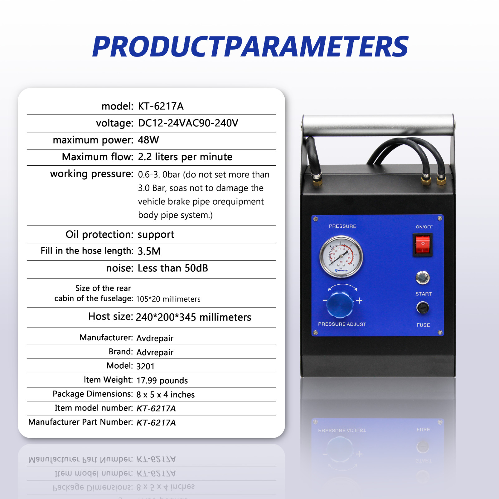 Electric Brake Bleeder Kit Automotive Brake Fluid Oil Exchanger Machine DC 12V