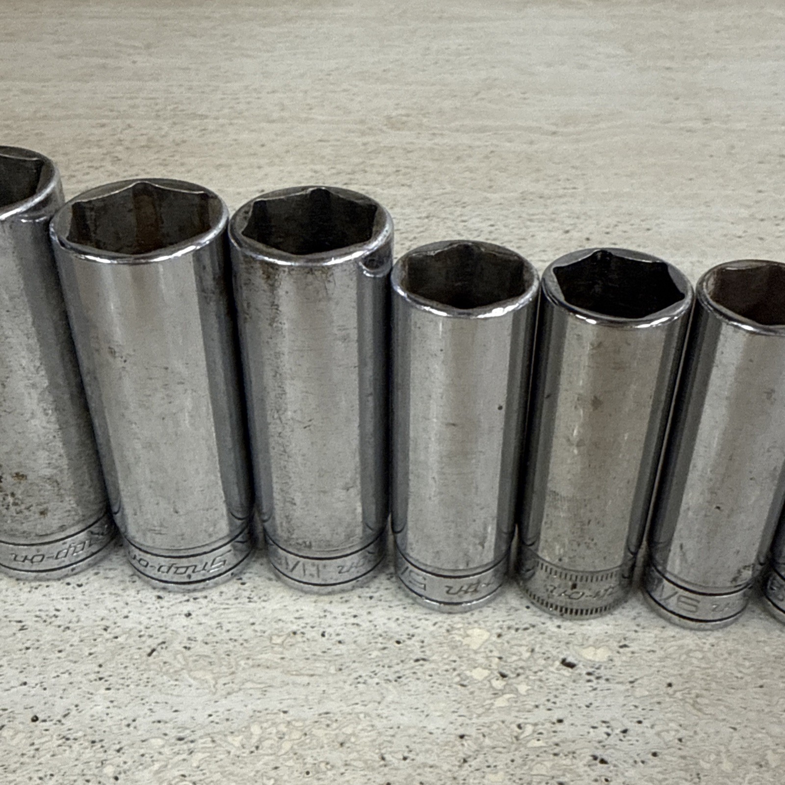 Lot of 8 Snap on Deep Impact Sockets *See Photos*