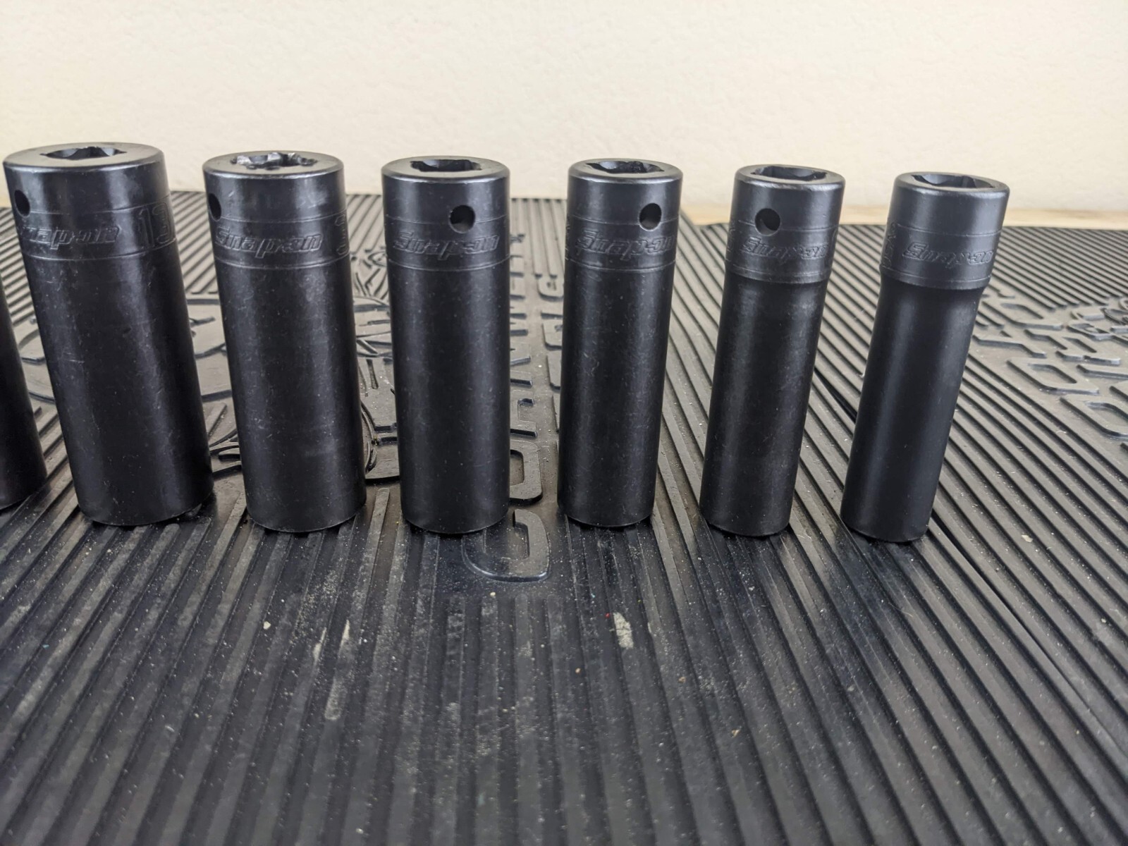 #au626 Snap-on 1/2″ drive 1/2″ thru 1″ 6-point DEEP Impact Socket SET 309SIMYA