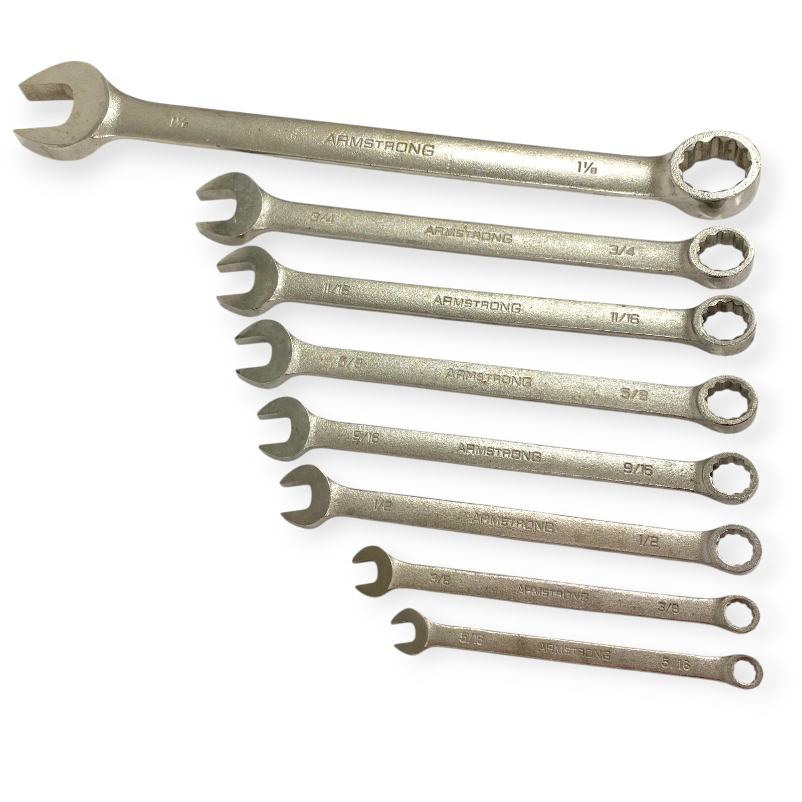 Armstrong 29-344 5/16 in to 1 1/8 in Combination Wrench Set, 8 Pcs, Made in USA