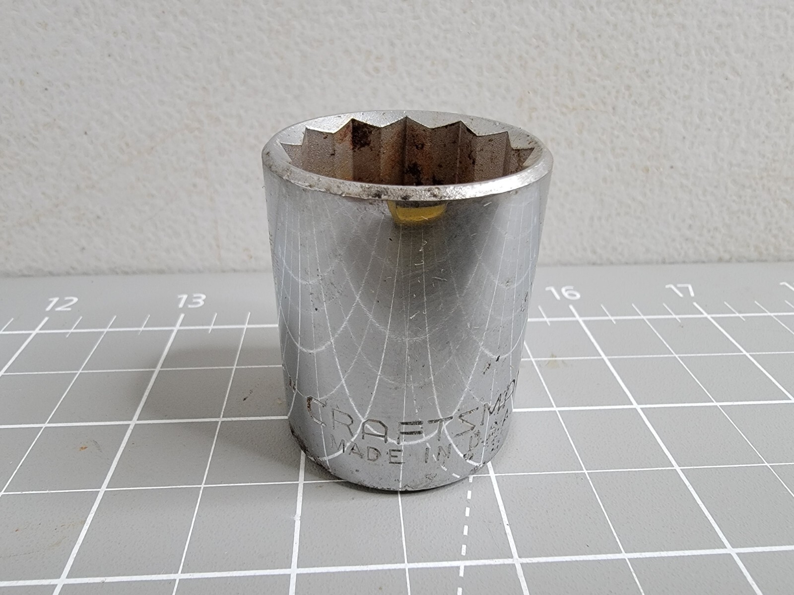 Craftsman 1 inch Chrome Socket 12 Point Shallow Standard 47514 USA Made