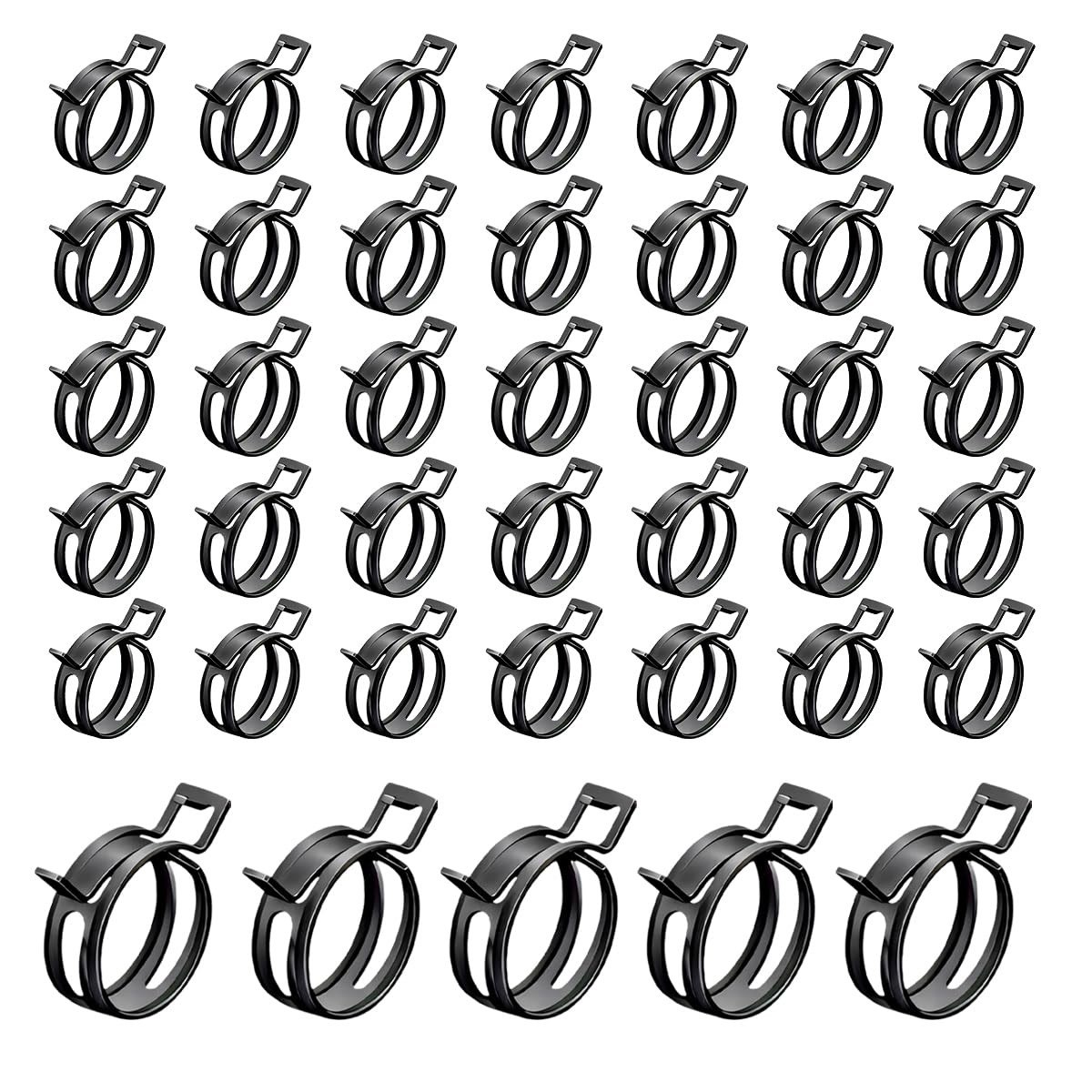 Wevdn 40PCS 5/16″ ID Spring Band Type Clamps, 8mm Manganese Steel 40PCS,