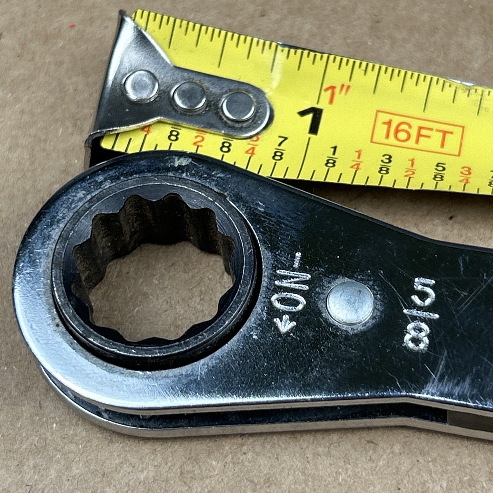 Craftsman 5/8» x 3/4» SAE Ratcheting Box End Wrench Chrome 42164 USA