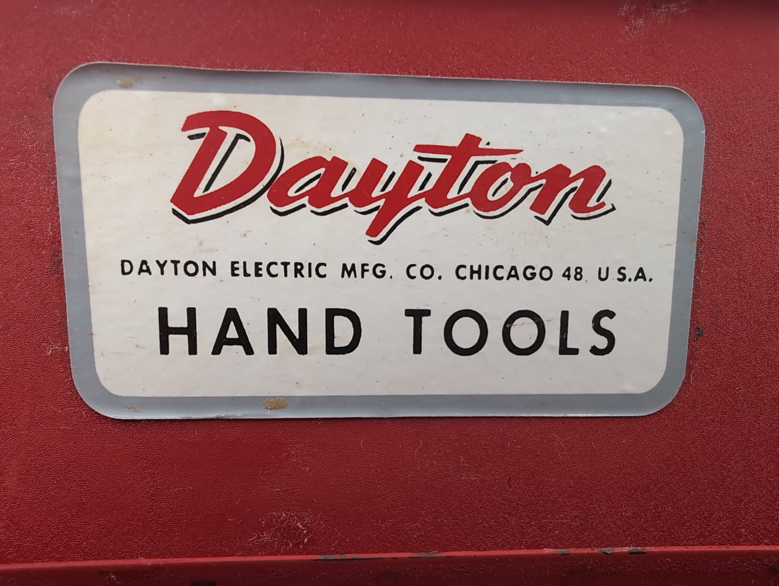 Charming Vintage Dayton Hand Tools Metal Box 8-1/4 x 3-1/2 x 1-1/2