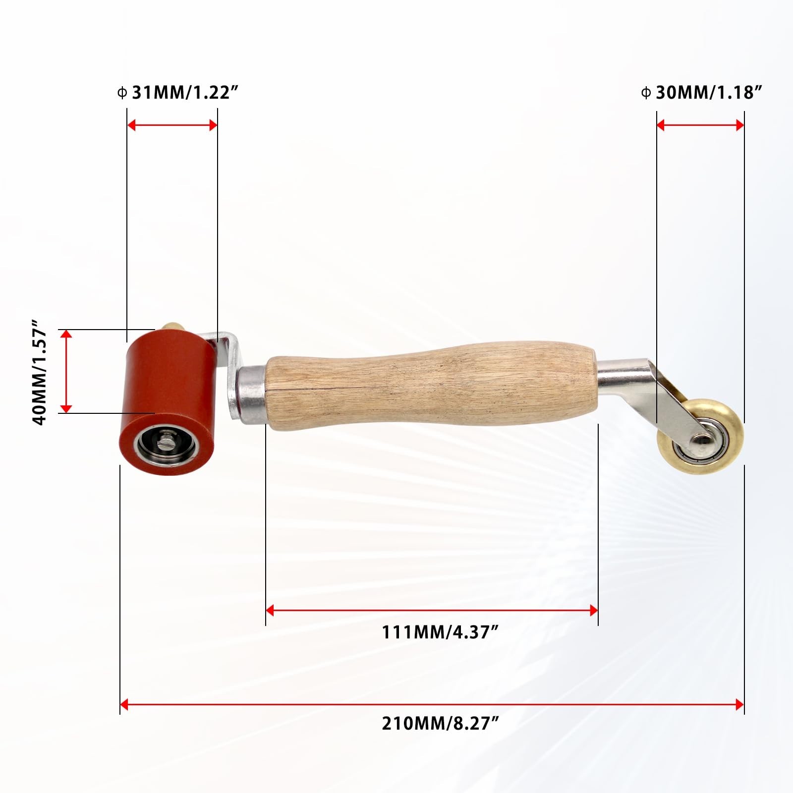 40mm Silicone Seam Roller & 6mm Brass Detail Roller Tool for PVC/TPO Roofing