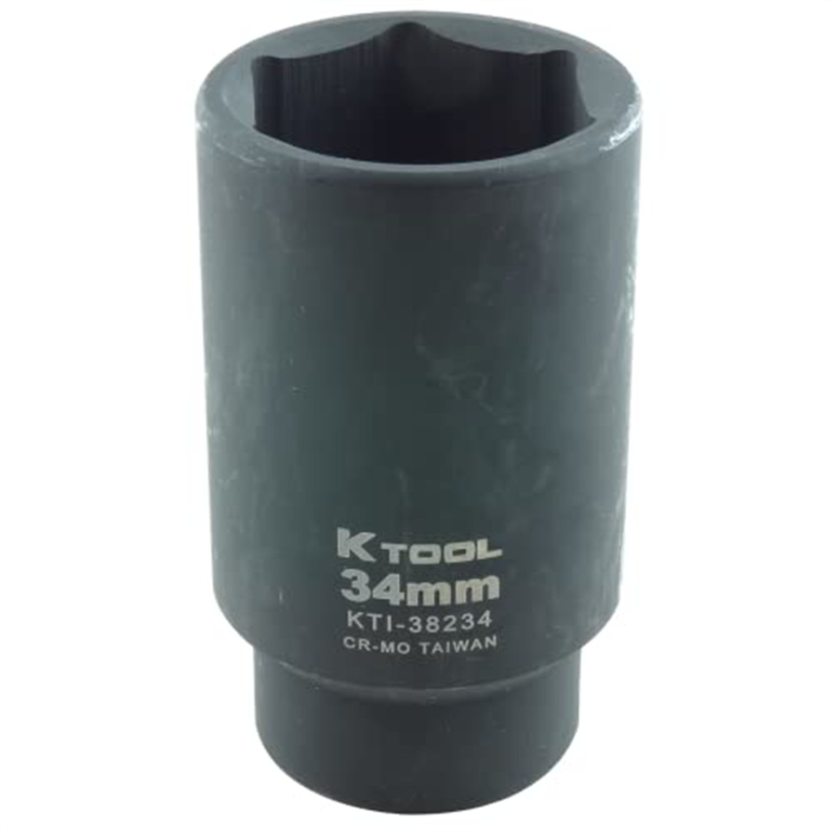 K-Tool 38234 34mm x 1/2″ Drive 6pt Metric Deep Chrome-moly Impact Socket