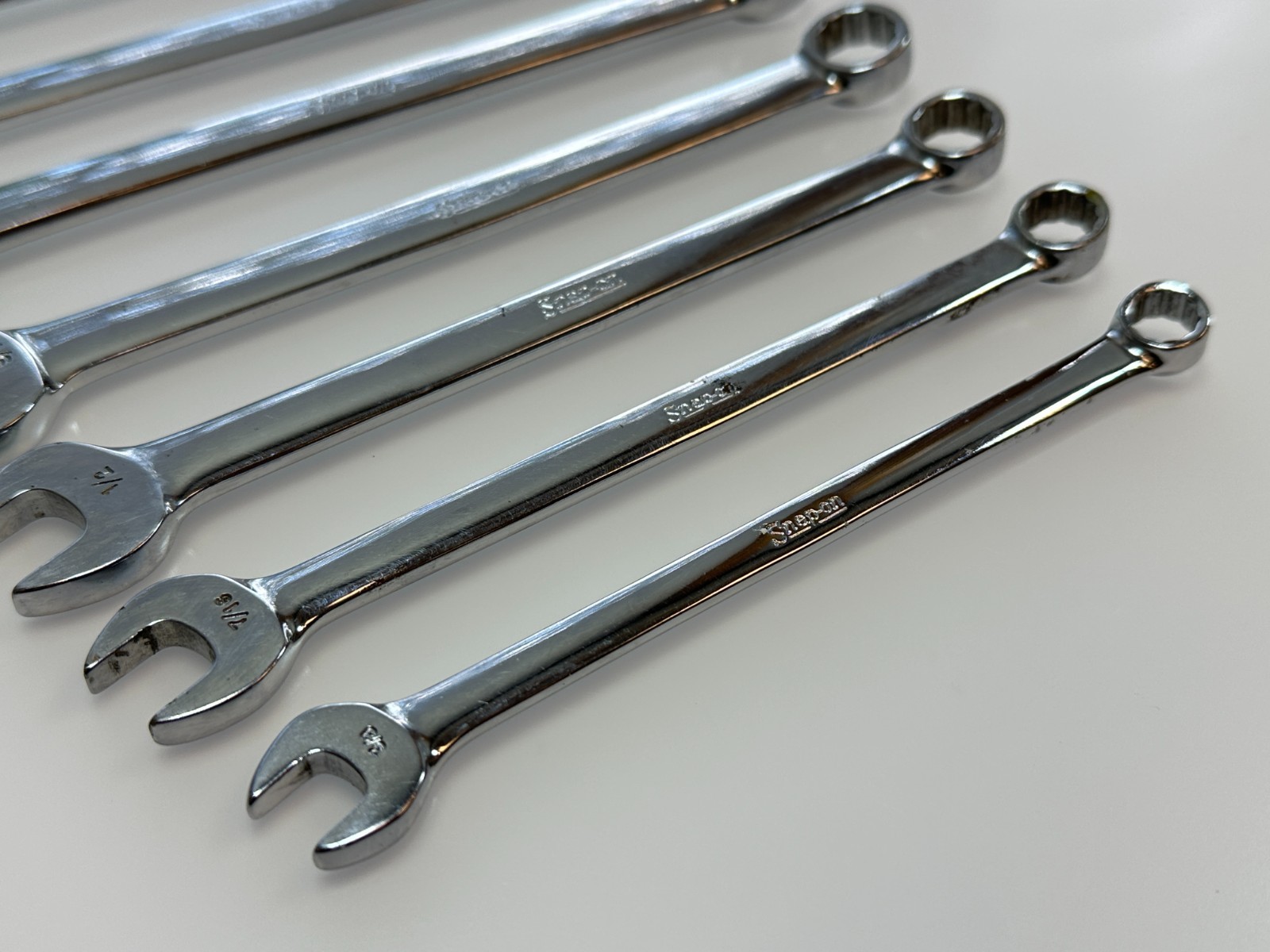 🇺🇸 Snap On Tools USA 7pc 12-Point SAE Combination Wrench Set (3/8–3/4″) OEX707