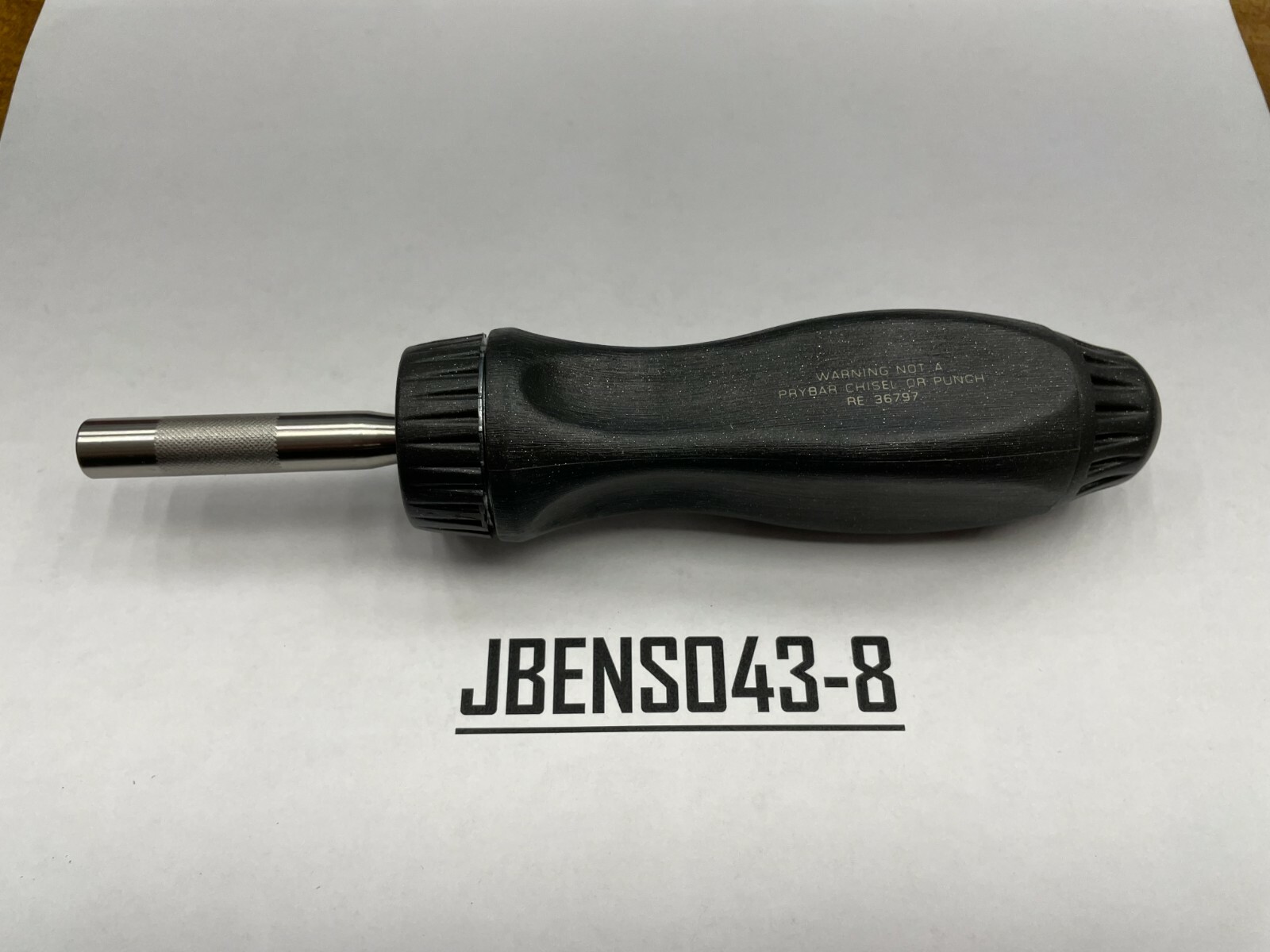 Snap-on Tools NEW DARK TITANIUM Hard Grip Stubby Shaft Ratcheting Screwdriver