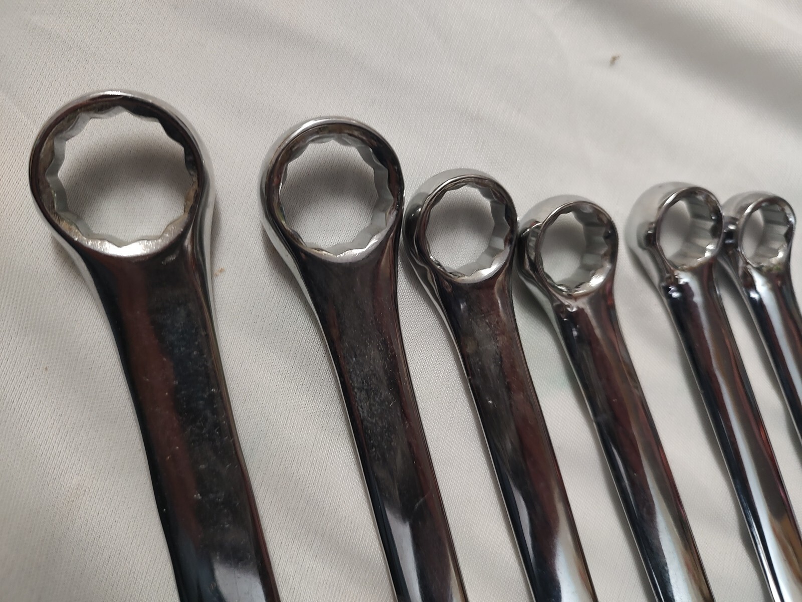 Chrome Vanadium Wrenches 10 Piece In Good Condition 19 mm 17 mm 14 mm 13 mm 12