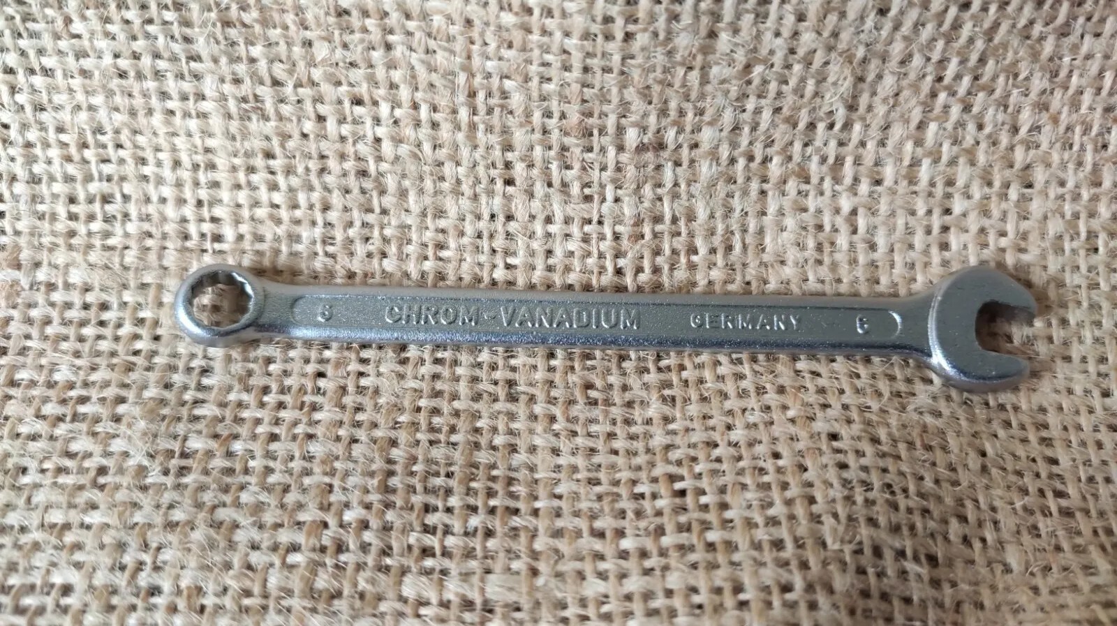 Chrome Vanadium 6mm combination spanner metric mechanics garage German tool NOS