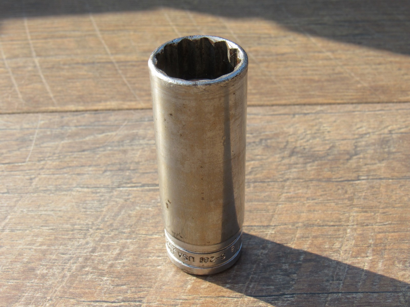 SNAP ON 7/8″ S281 1/2″ DRIVE SAE 12 POINT DEEP CHROME SOCKET UNDERLINE S 281 7/8