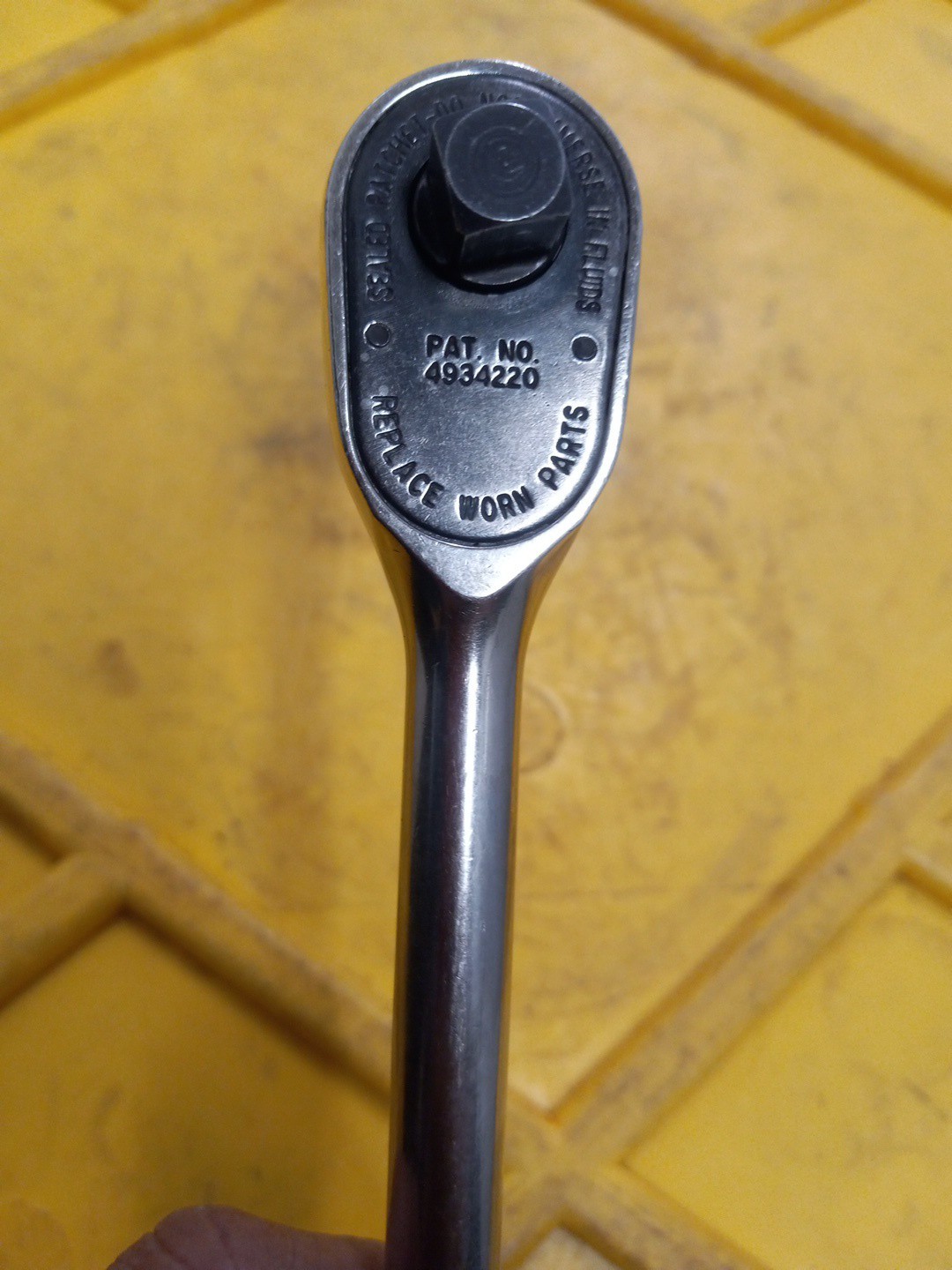 USED SNAP ON FL 936 3/8 DRIVE LONG HANDLE RATCHET
