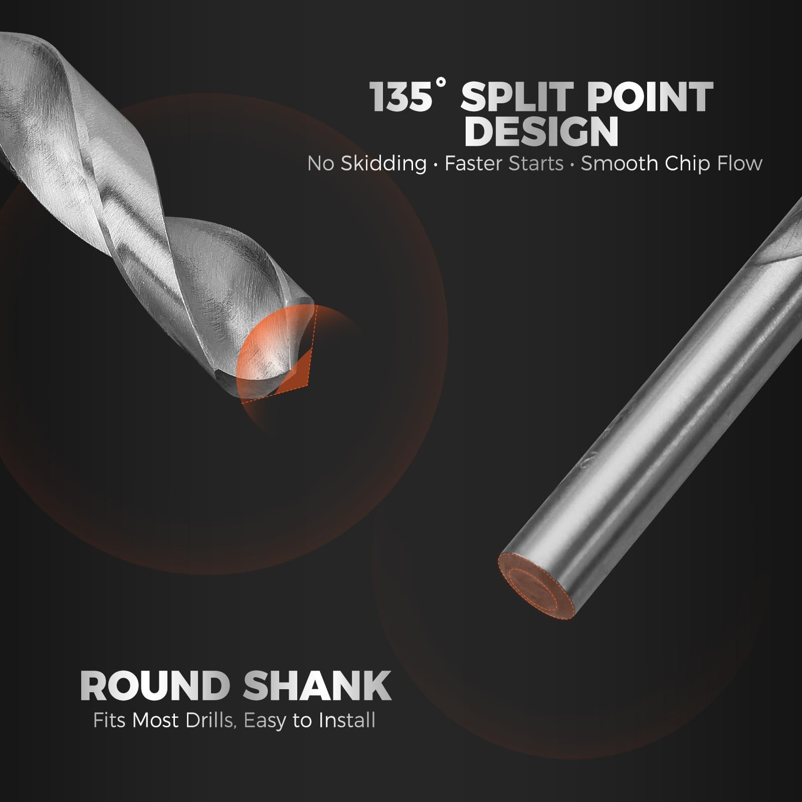 HORUSDY 348-Piece Thread Repair Kit, Metric & 348-Piece, Orange, Black, Grey