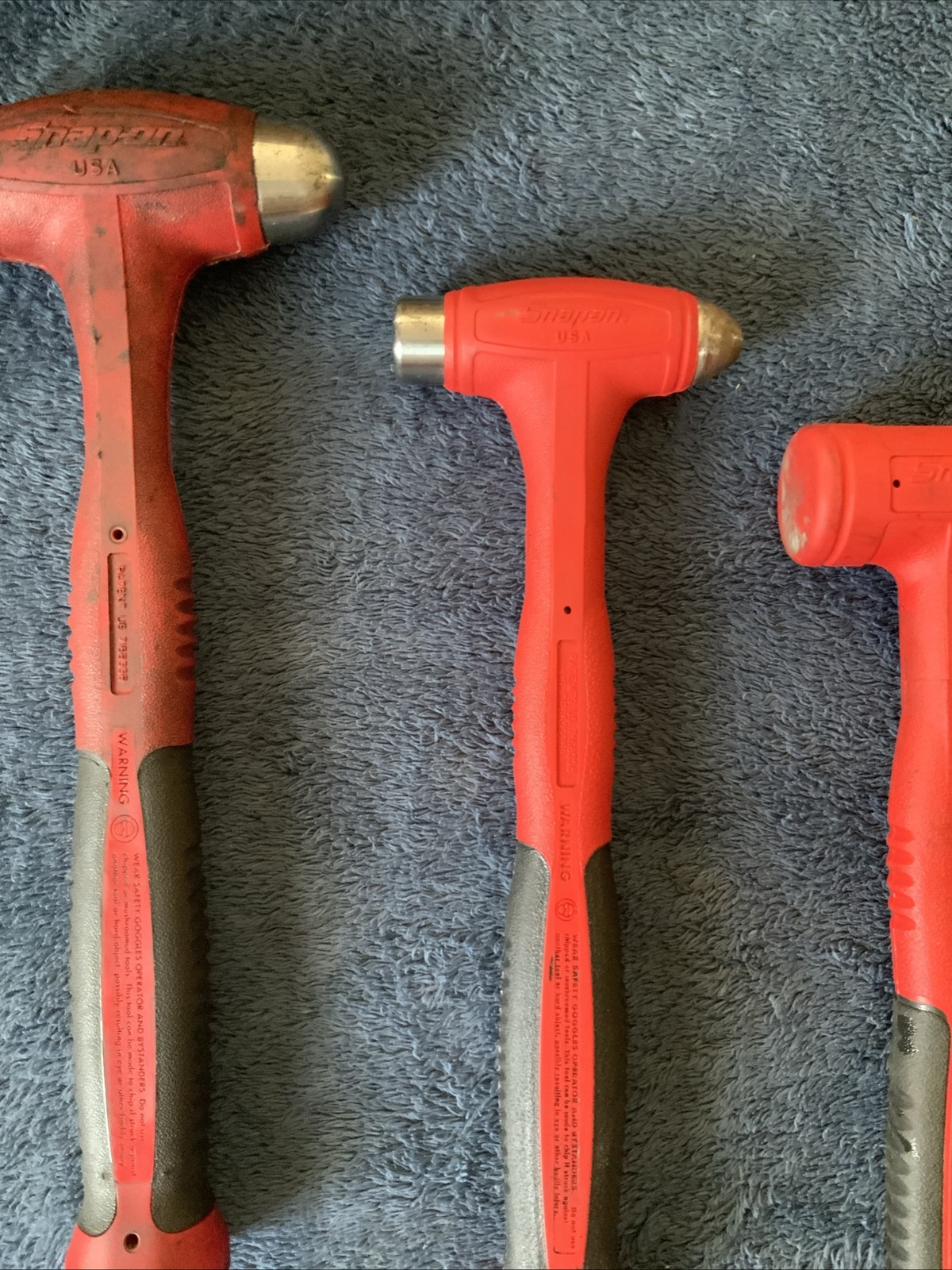 Snap On 3pc Hammer Set…see Pics….hbbd24, Hbbd8, Hbfe16….