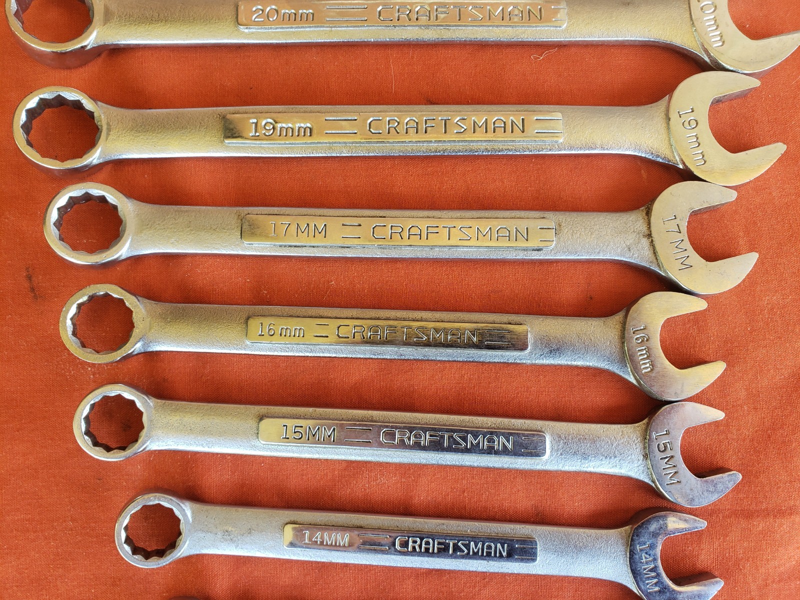 Set 13-Vintage Craftsman USA Metric Wrench Set VV -V 9mm- 22mm NO 18mm USA NICE