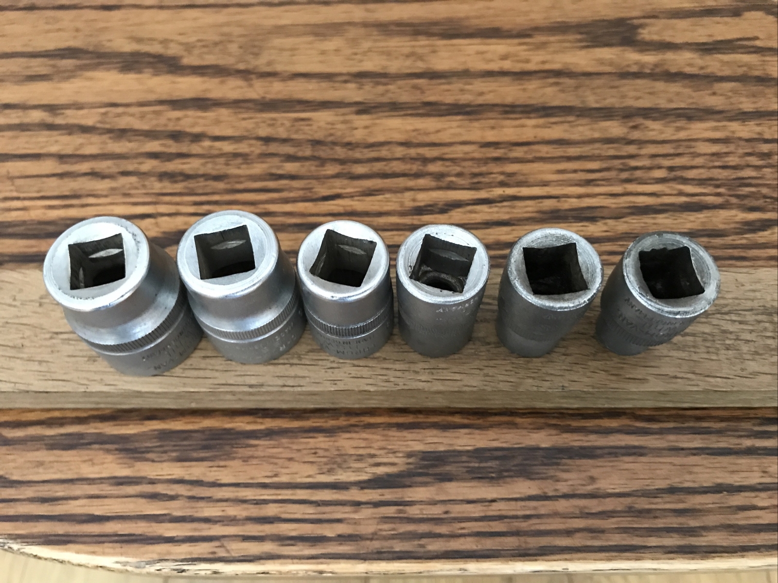 6 Metabo Rheidco Sockets 1/2” To 3/16” Whitworth With 1/2” Drive.