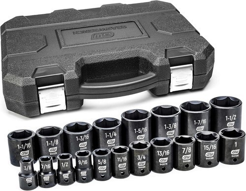 GEARWRENCH 84932N , 19 Pc, 1/2″ Drive, SAE Impact Socket Set, New Unopened Box