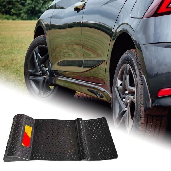 Garage Parking Mat Guide Wheel Chocks for Garage Vehicles Trucks Indoor