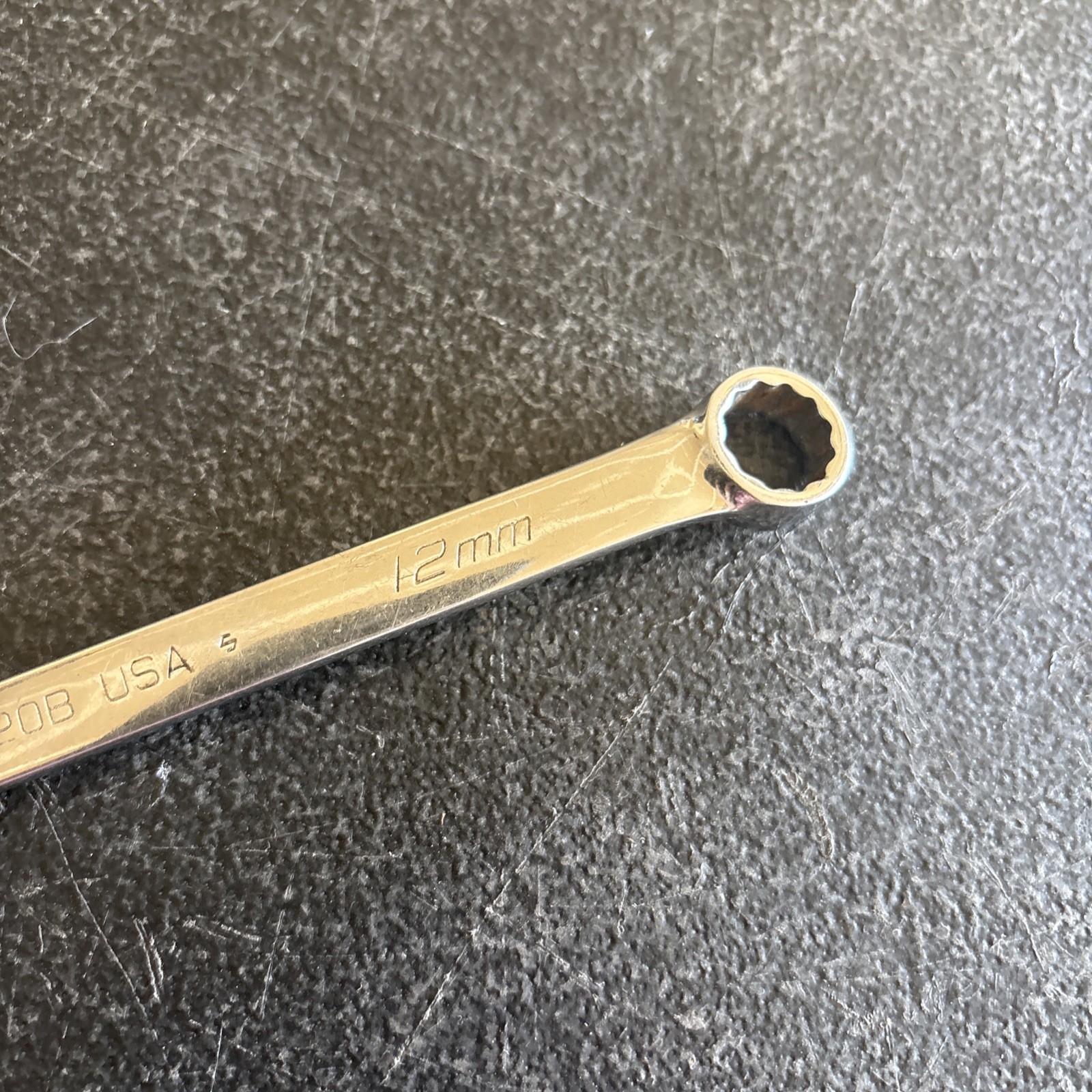 Snap On 12MM 12PT Metric Chrome Combination Wrench USA OEXM120B