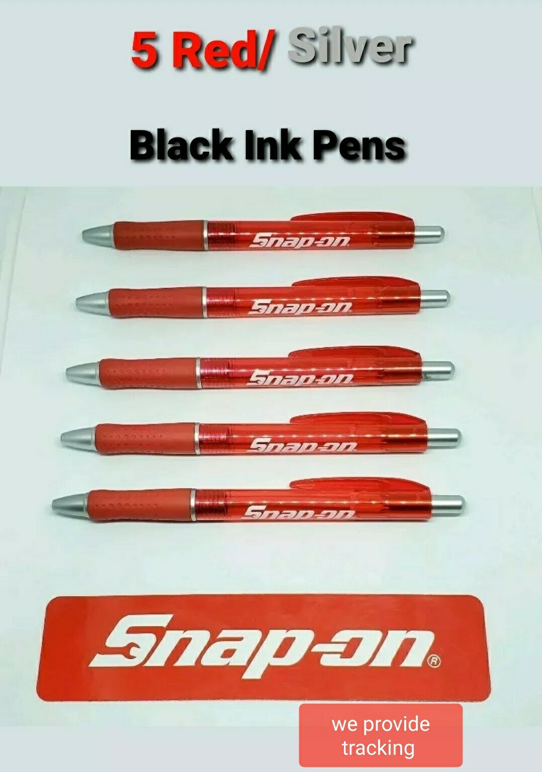 5 Snap on Tools items ,5 snap on Pocket pens RED/SILVER BRAND NEW !!!!!!