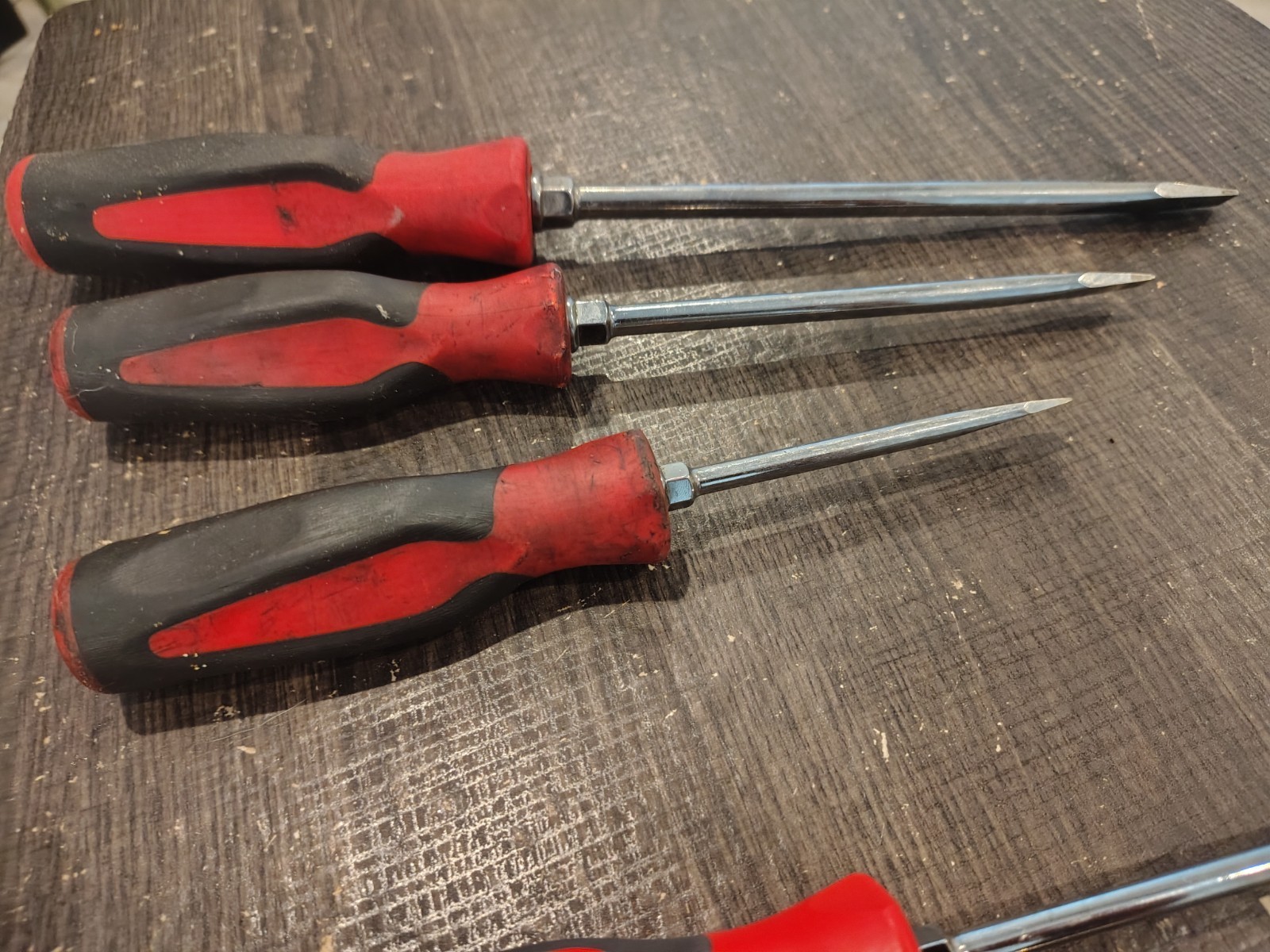 Snap On SGDX80R Red Screwdriver Set 8 Pc Combination Soft Instinct Handle Used
