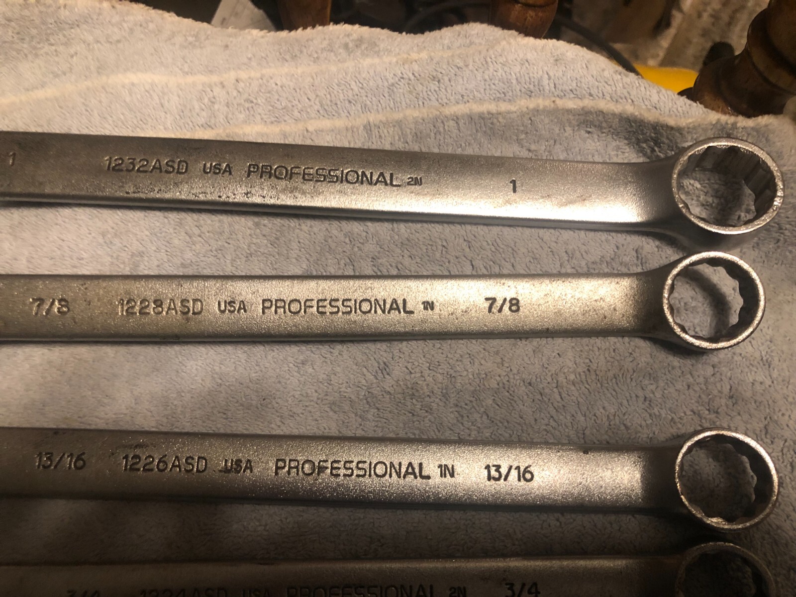 Vintage PROTO Professional Combination Wrench Set of 5 Pcs USA 5/8″-1″