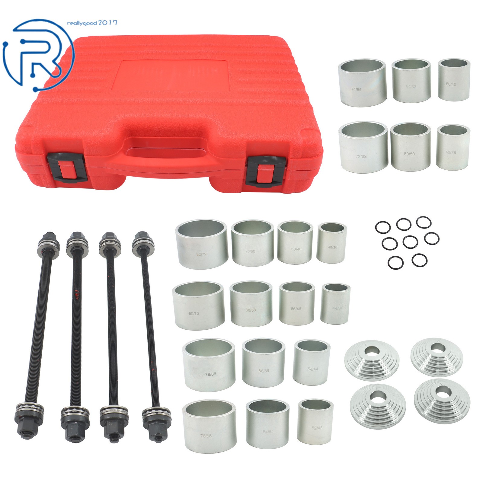 28PCS Universal Compression and Tension Sleeve Set Bearing Disassembly Tool Kit