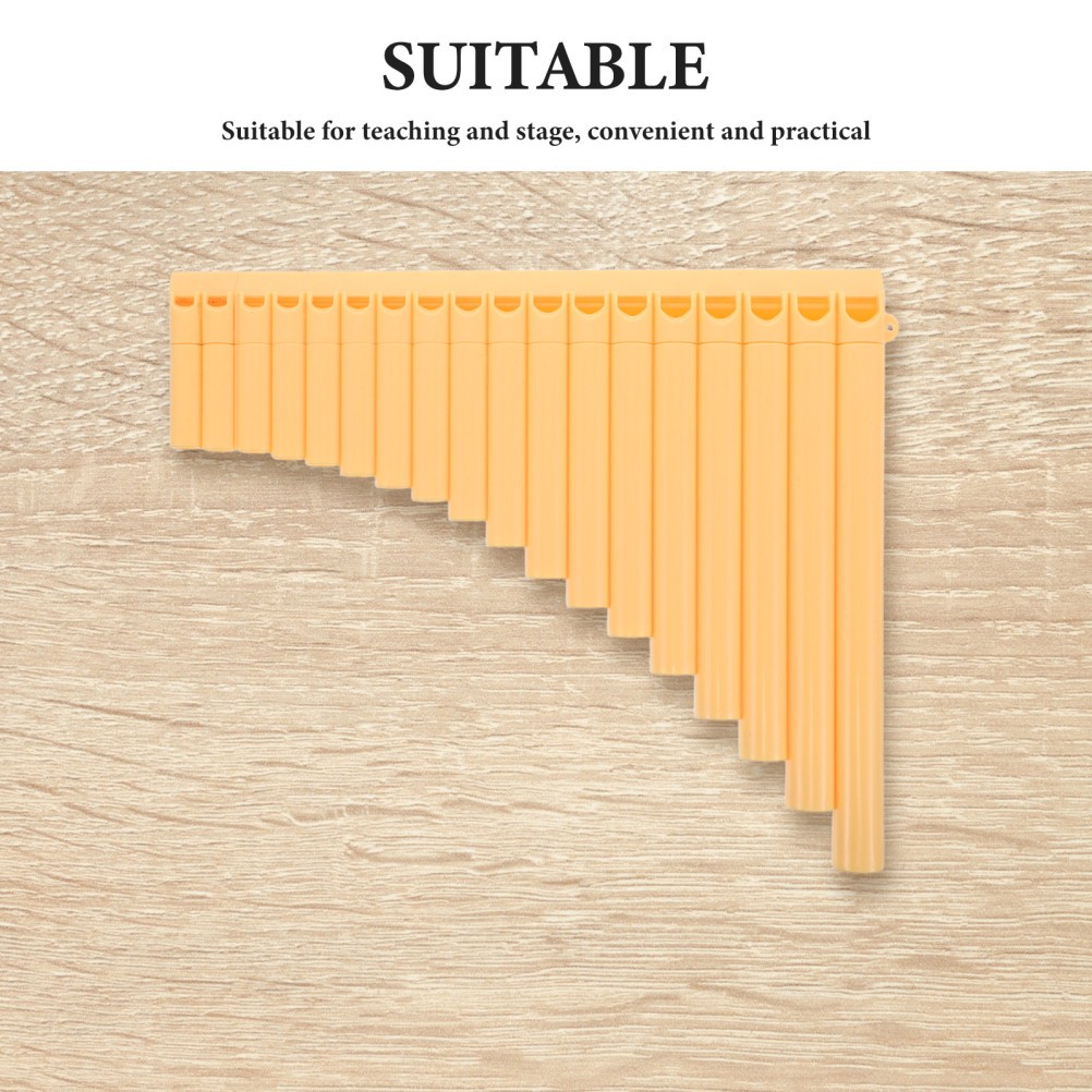 Handmade Yellow ABS Pan Flute for Students Durable Traditional Chinese Panpipe