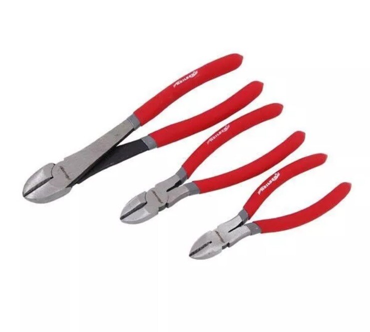 Side Cutter Plier Set 3 Pieces 6″ 8″ 10″ Inches Neilson CT1611