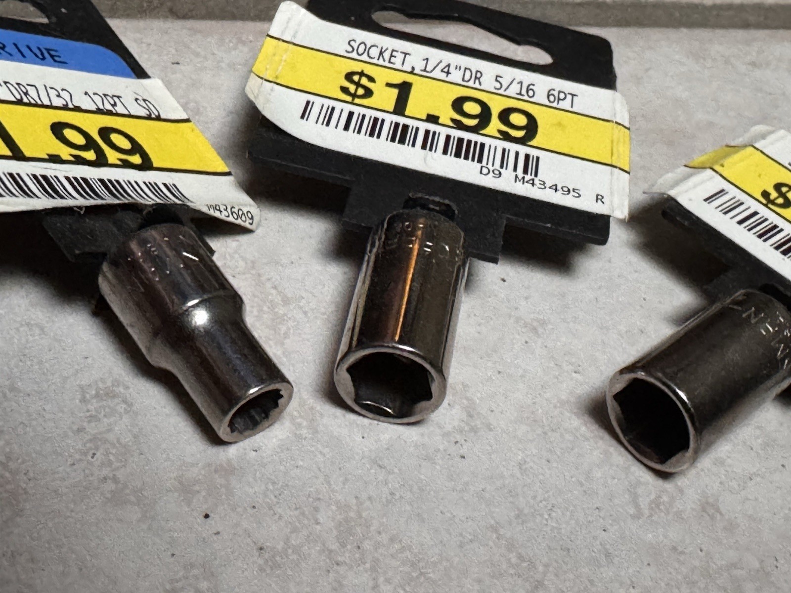 Craftsman USA 1/4 DR 6 Point 12 Point Shallow Socket 7/32 5/16 11/32 Replacement