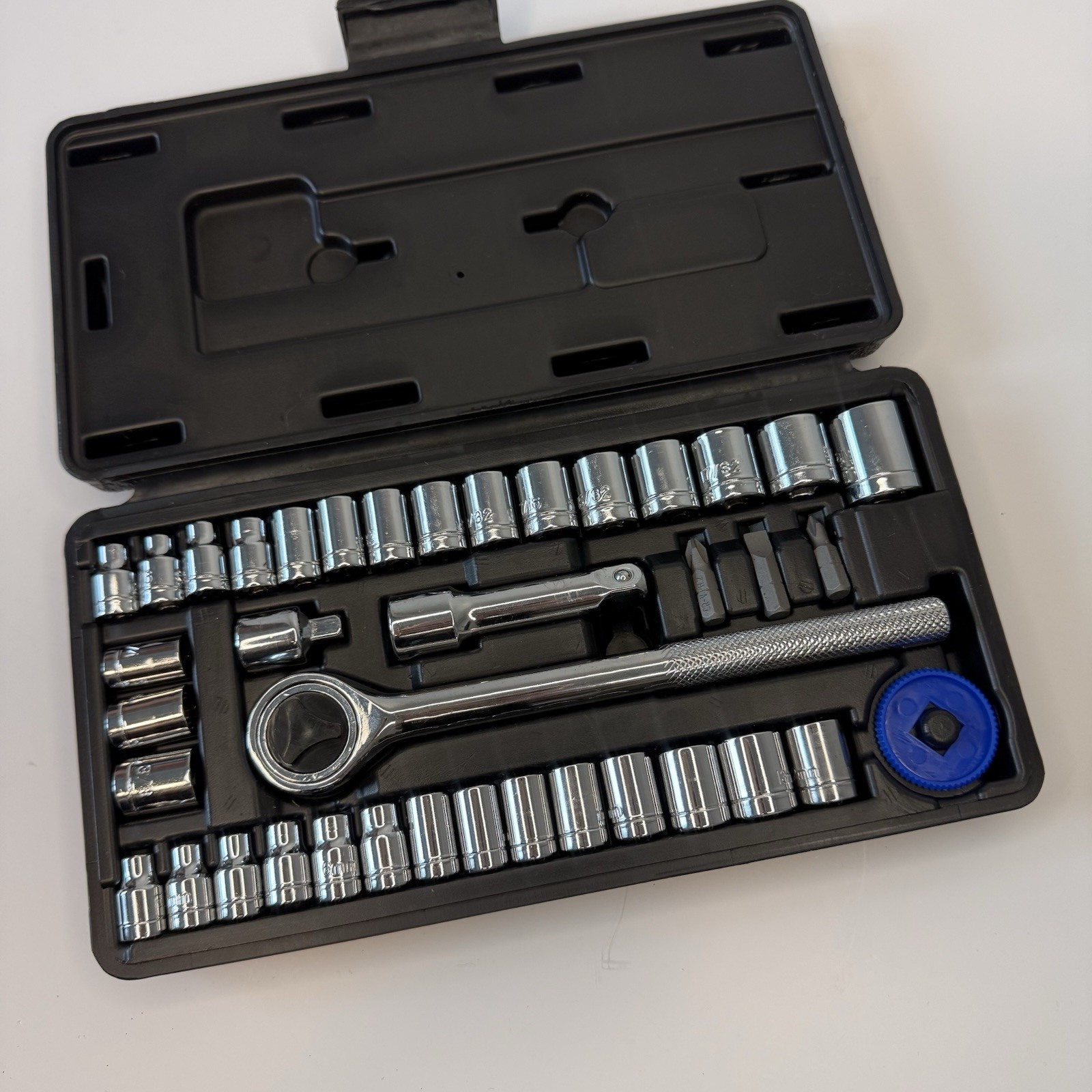 39Pc Socket & Ratchet Tool Set SAE Metric w/ Storage Case
