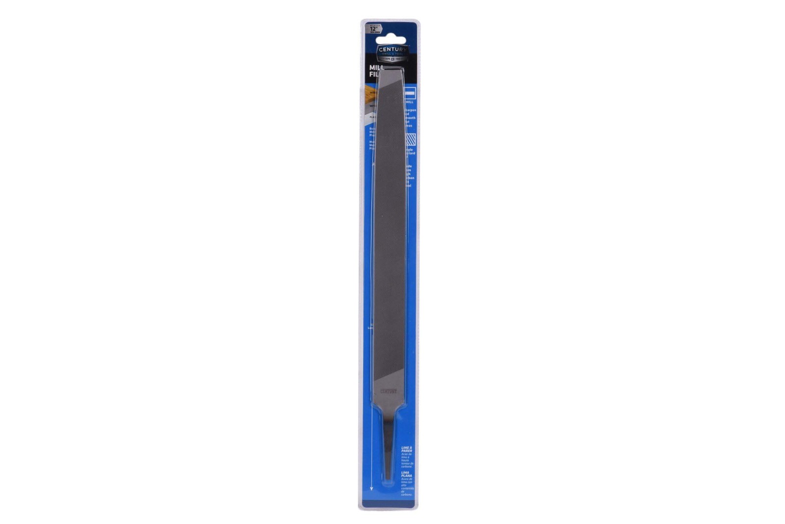 Century 12″ Carbon Steel Mill Bastard Hand File for Metal & Construction