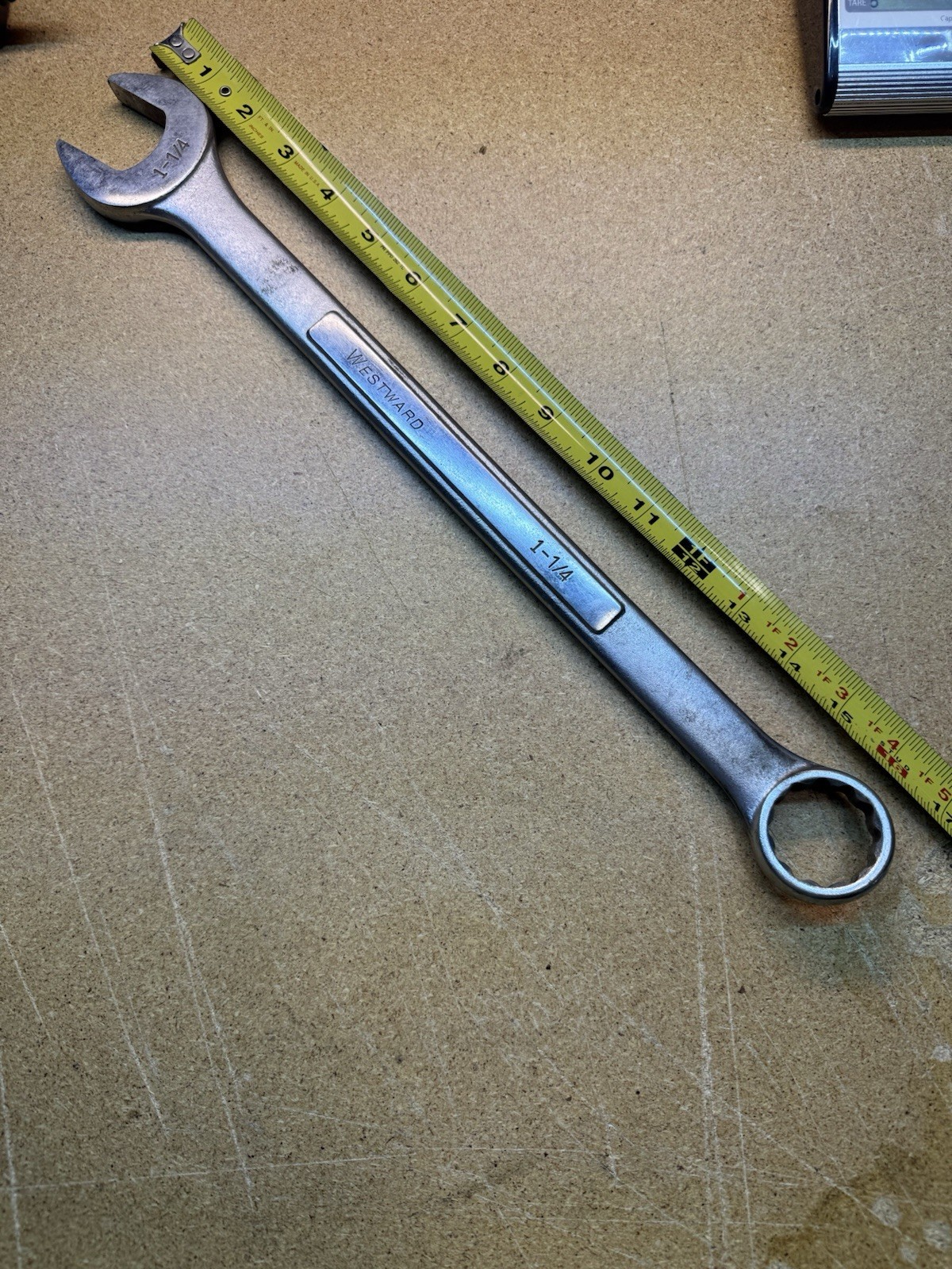Westward 1 1/4” Combination Wrench 12 Point Taiwan Chrome