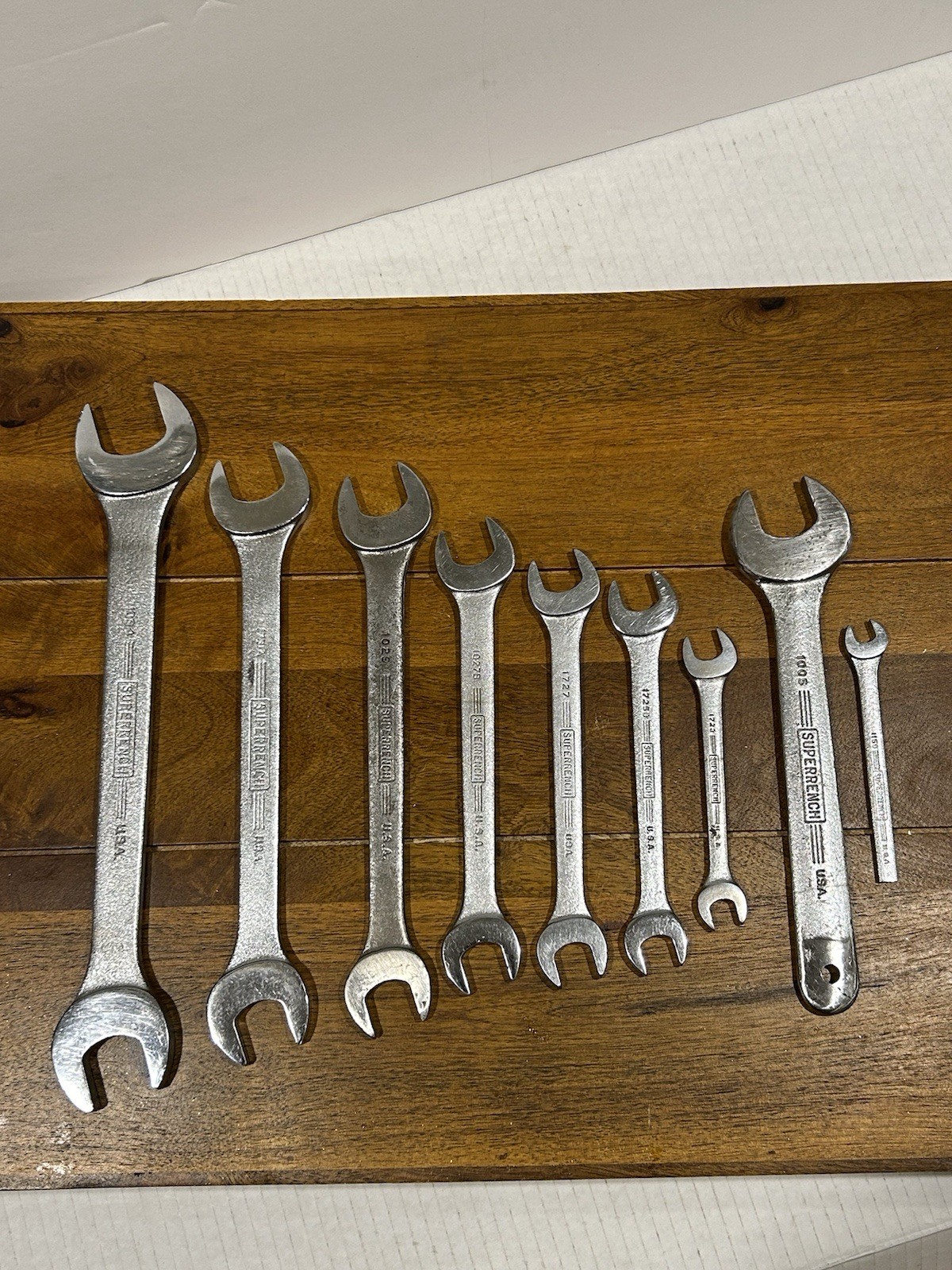 Rare Vintage J.H. Williams Wrench Set SUPERRENCH 9 Pcs. USA