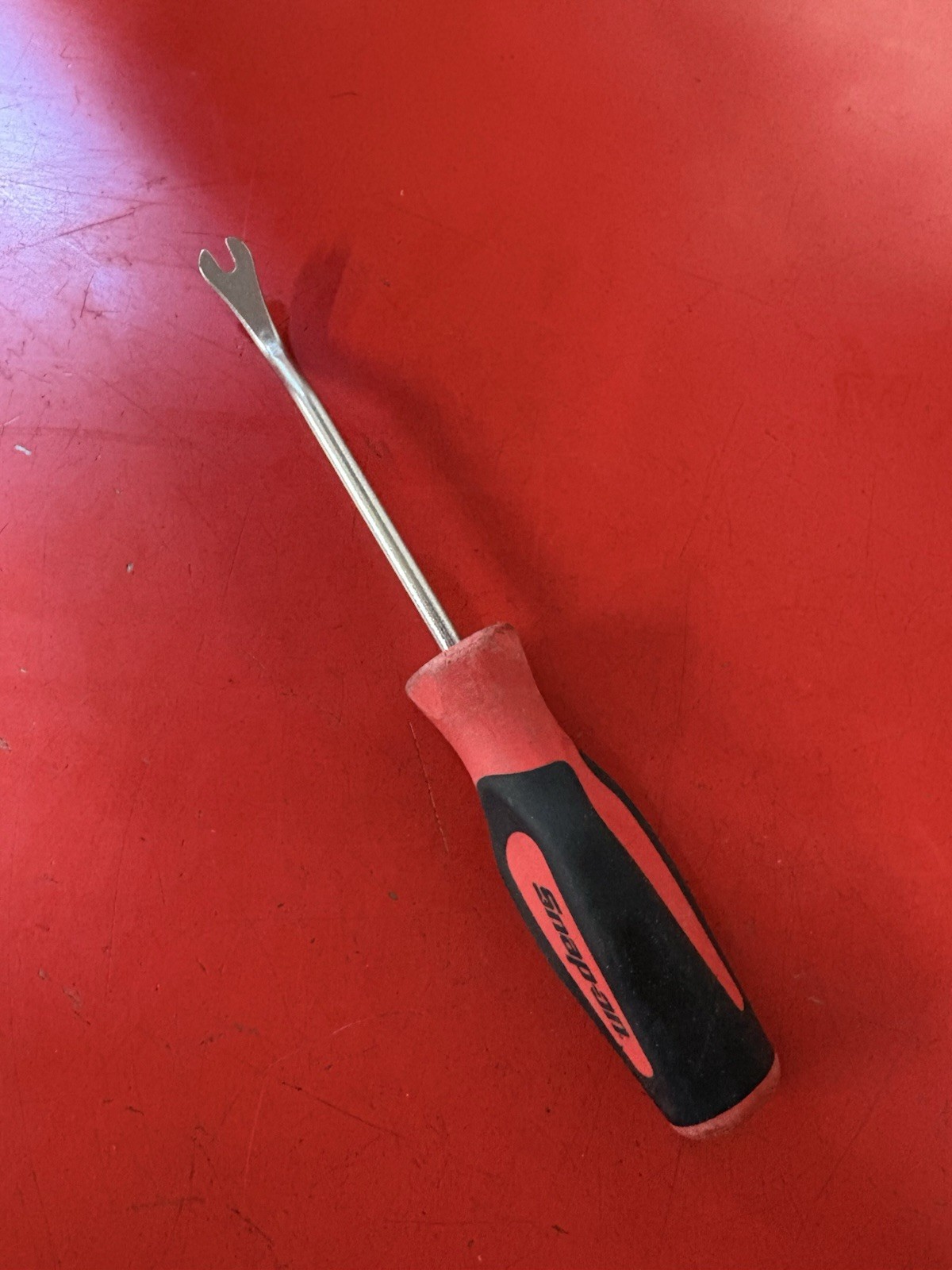 Snap-On Trim Pad Clips Removal Tool RED & BLACK Soft Grip Handle ASG185B USA