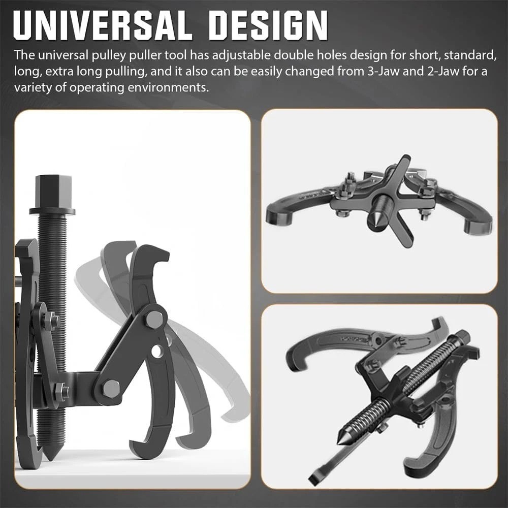 3» 4» 6» 8» Set, 3 Jaw Bearing Puller with Reversible Jaws, 2 Jaw / 3 Jaw…