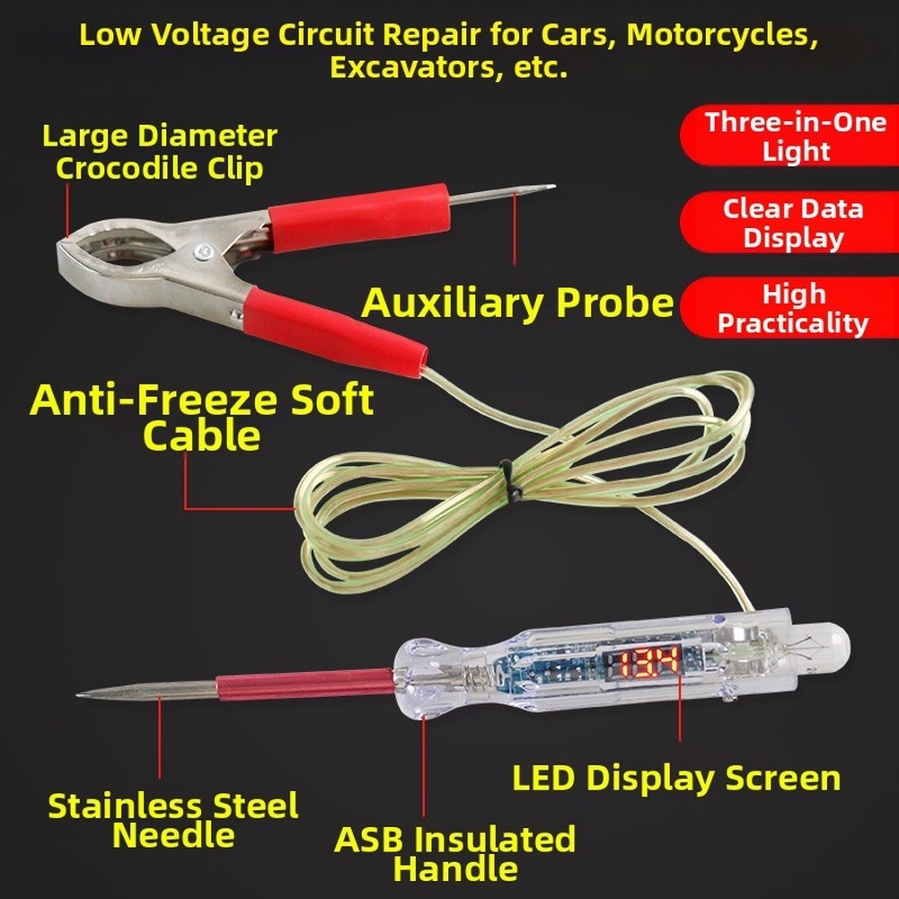 For Electrical Checks Voltage Tester Pen LED Test Light Electrical Testing