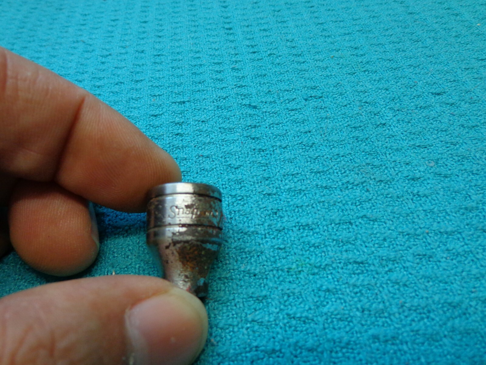 VINTAGE SNAP-ON TOOLS USA 3/8″ DRIVE 1/4″ 6 PT POINT SHALLOW SOCKET FS081