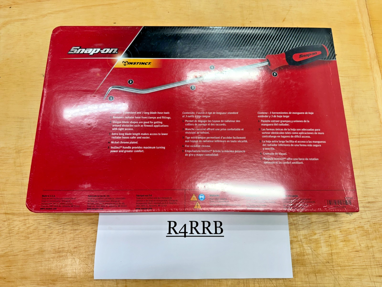 Snap-on Tools USA RED 6PC Soft Grip Radiator Hose Pick Set SGRHT6BR NEW SEALED
