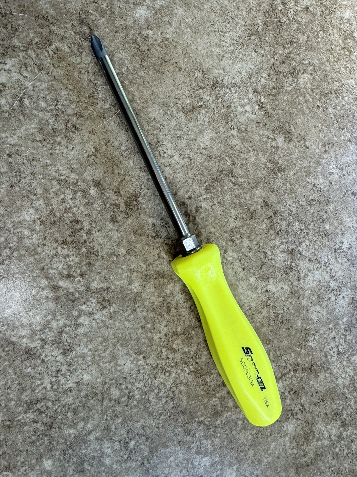🟡 NEW Snap-On RARE HI-VIZ Hard Handle #3 Phillips Screwdriver SDDP63IRA
