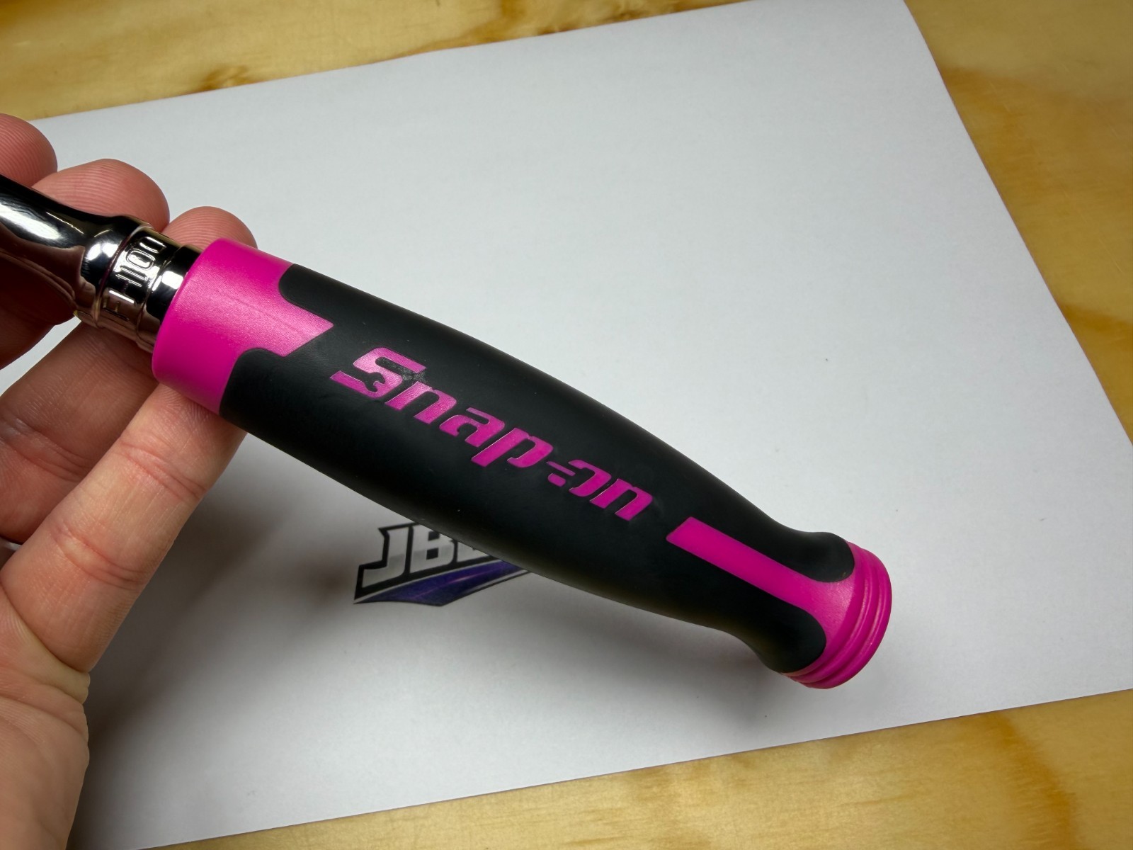 Snap-on Tools NEW ELECTRIC PINK 3/8″ Drive Soft Grip Fixed Head Ratchet FH100EP
