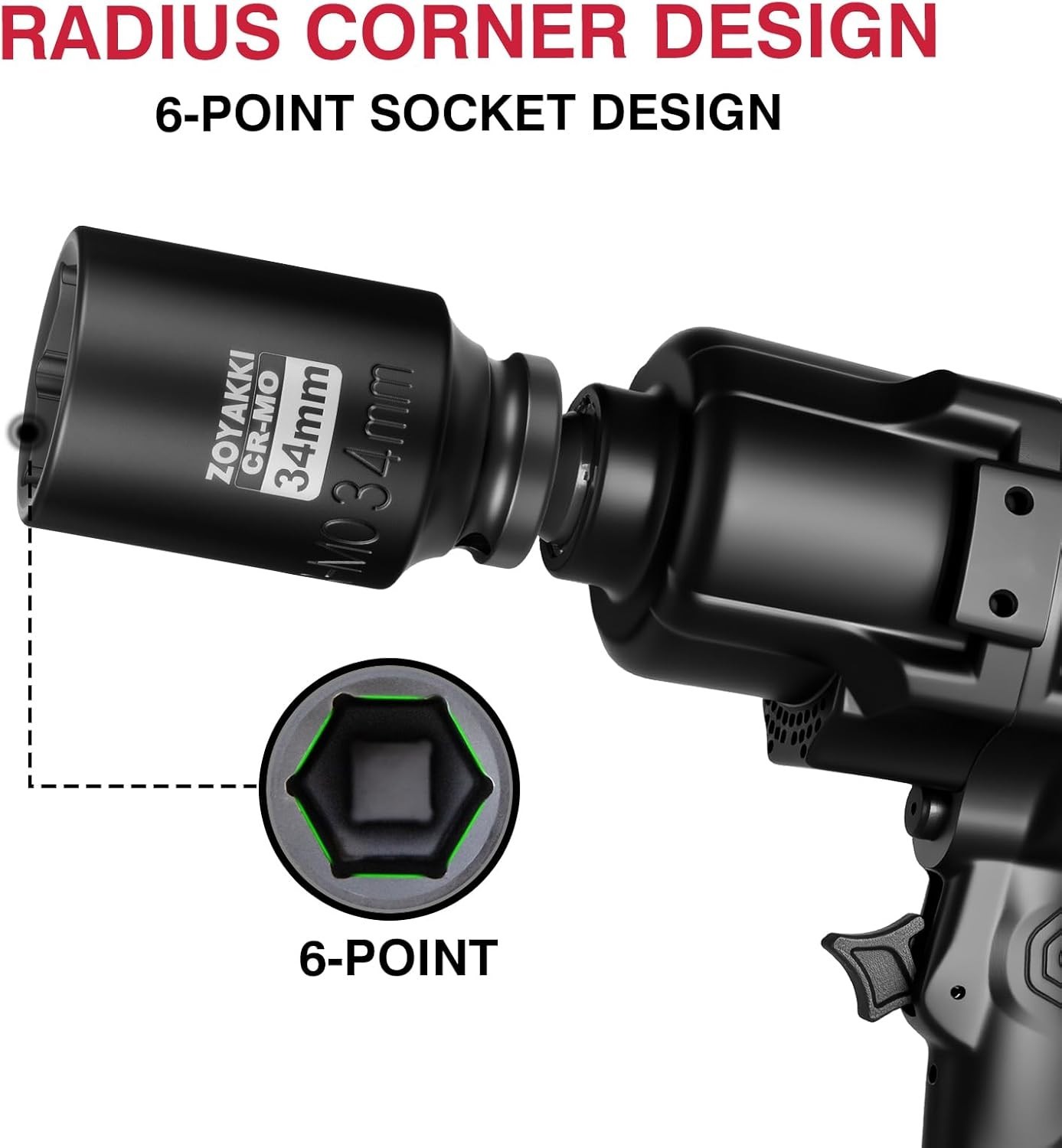 Chrome Molybdenum 1/2-Inch Drive 34 mm Deep Socket – Ultimate Grip & Durability