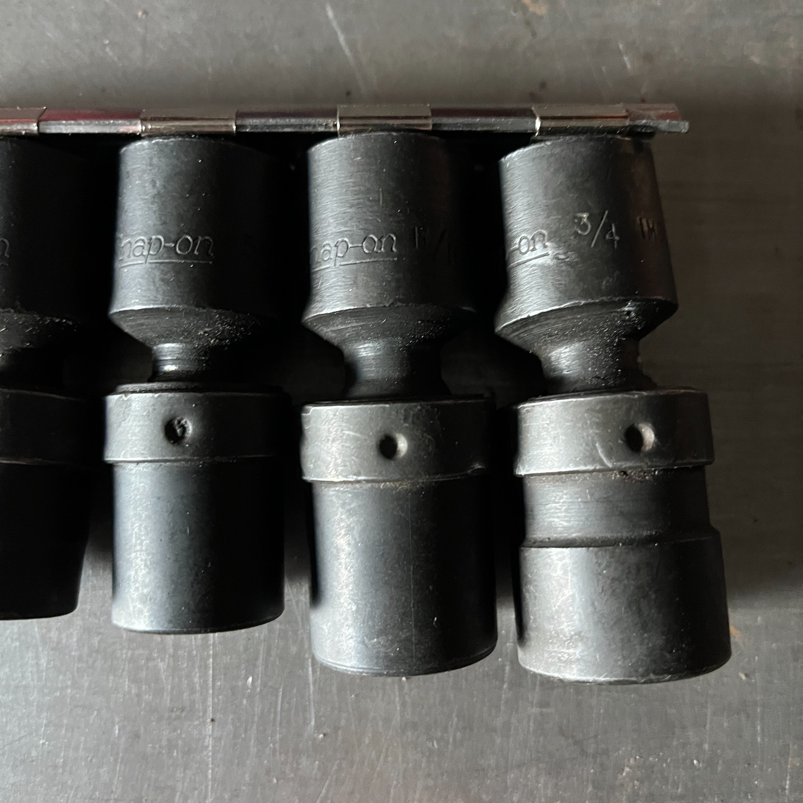 Snap-on 6pc 1/2” Drive 6pt SAE 7/16″-3/4″ Impact Swivel Socket Set IMBL140-240