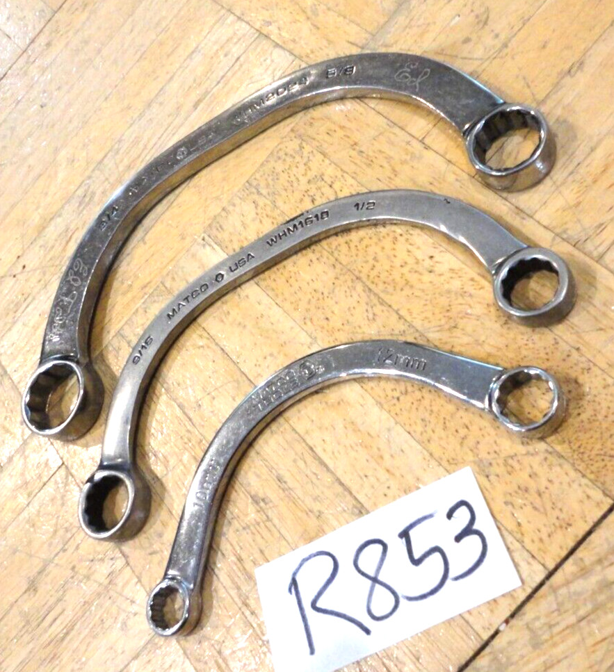 MATCO TOOLS 3 PC. METRIC & SAE. HALF MOON WRENCHES 10-12, 9/16-1/2, 3/4-5/8