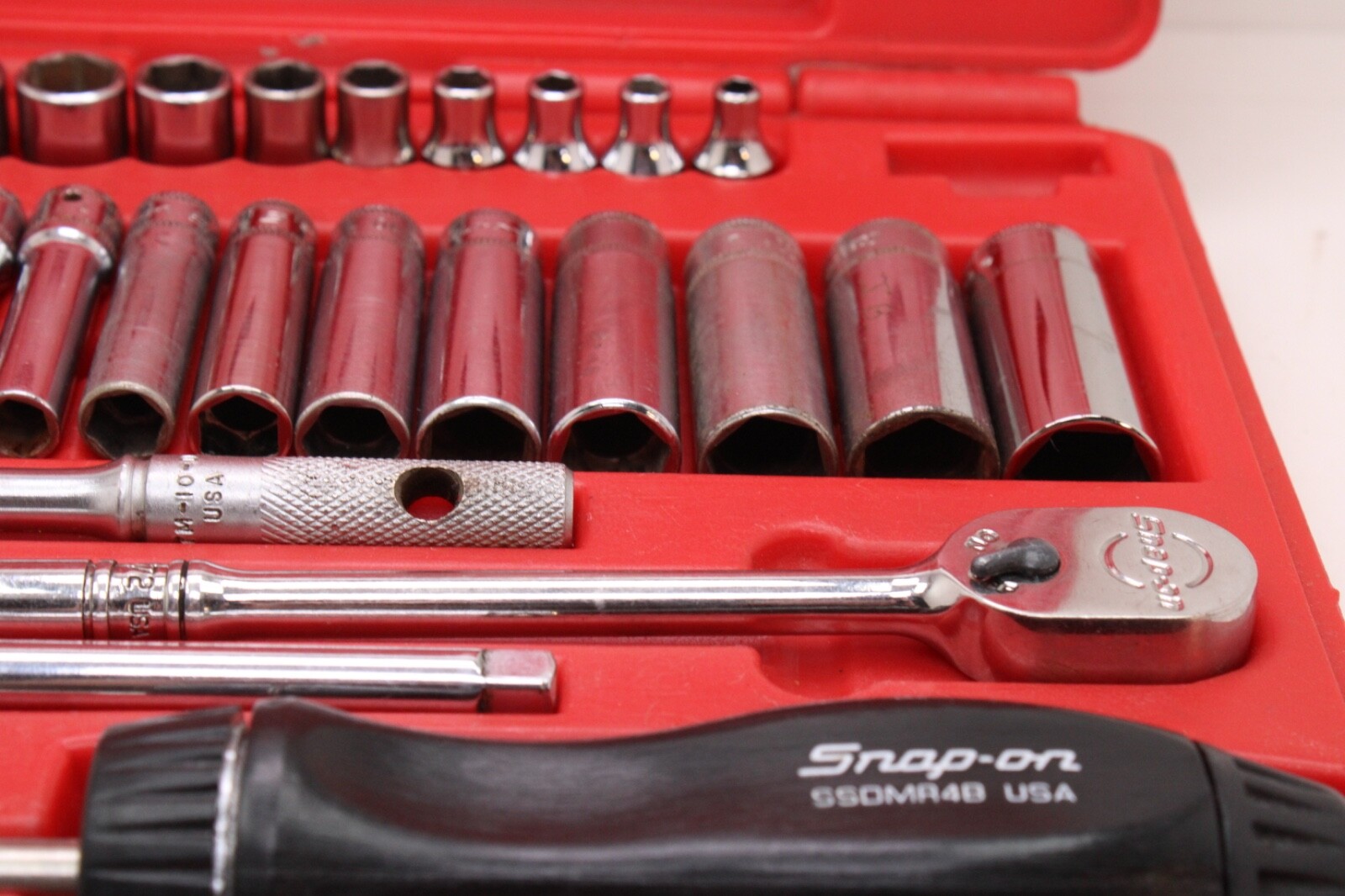 Snap On 130TMPB 1/4”Drive 6 Point 30 Piece Metric Deep/Shallow Socket Set USA