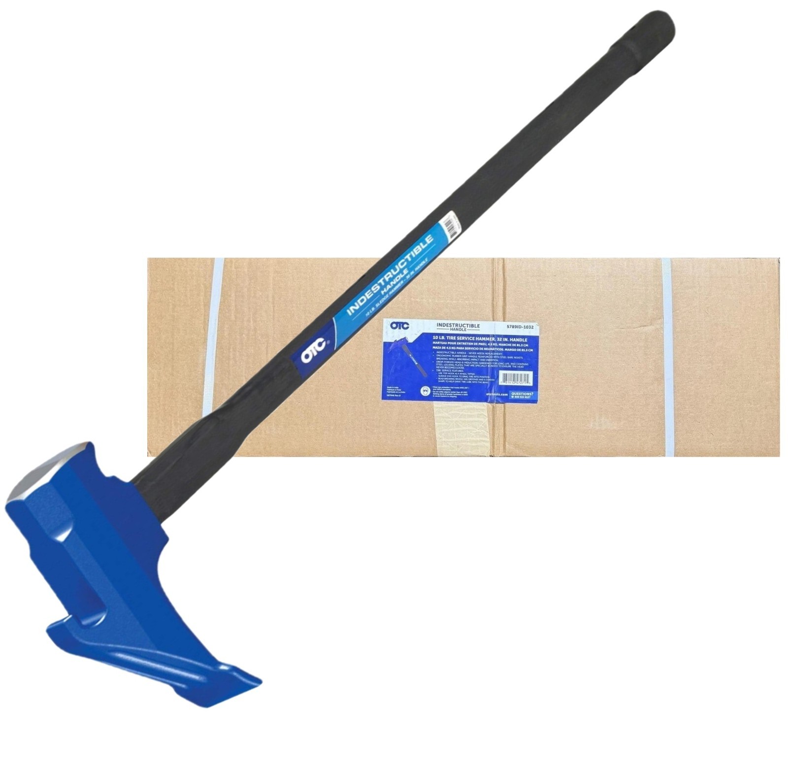 OTC Tire Service Hammer Tire Removal Tool 10-Pound Head 32″ Handle 5789ID-1032