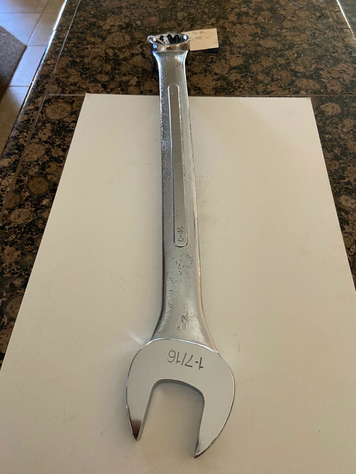 SK FORGED C-46 1-7/16 COMBINATION WRENCH NEW CHROME
