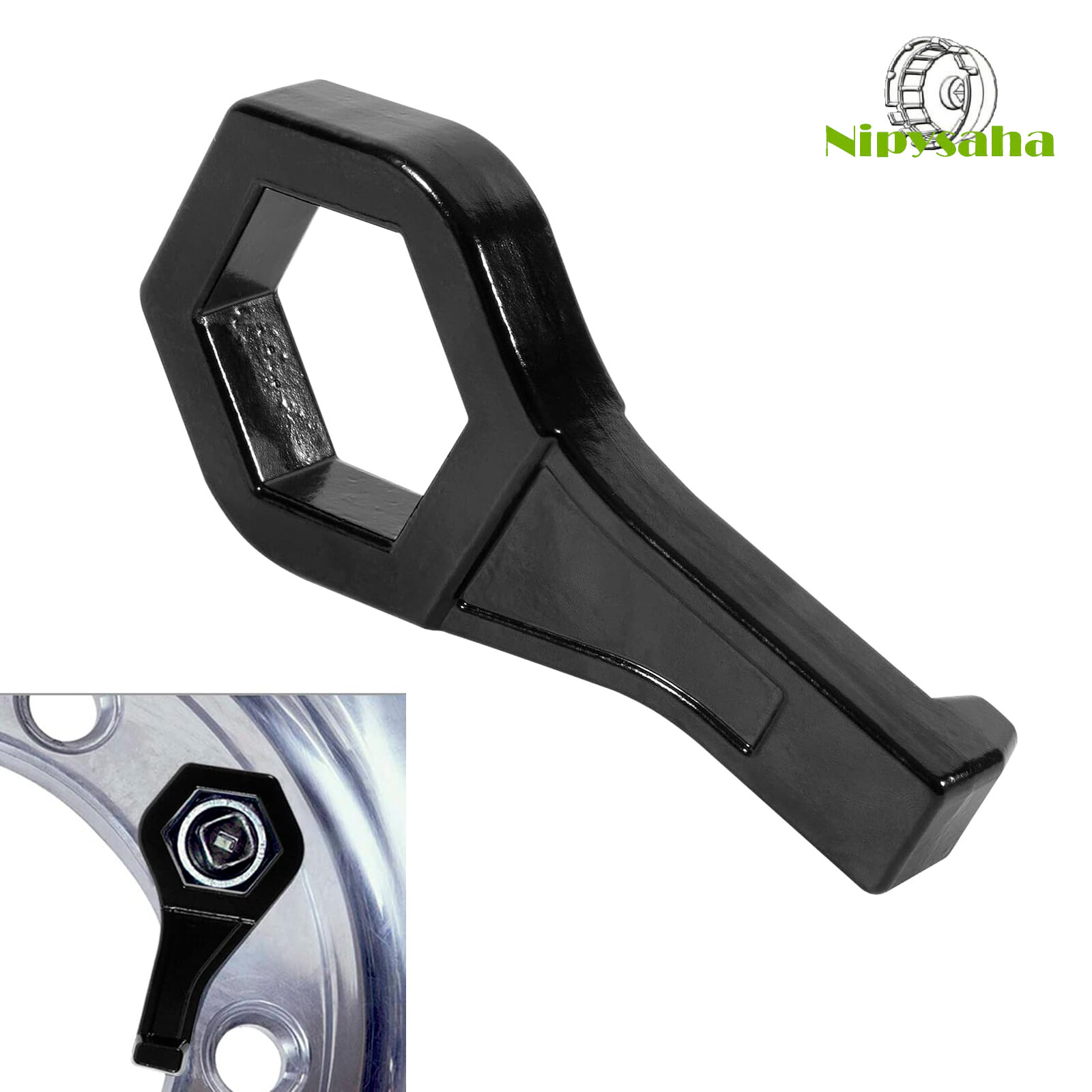 30609 TX9 Steel Cap Nut Wrench Porkchop Style Fits for 1-1/2″ (or 38mm) Cap Nut