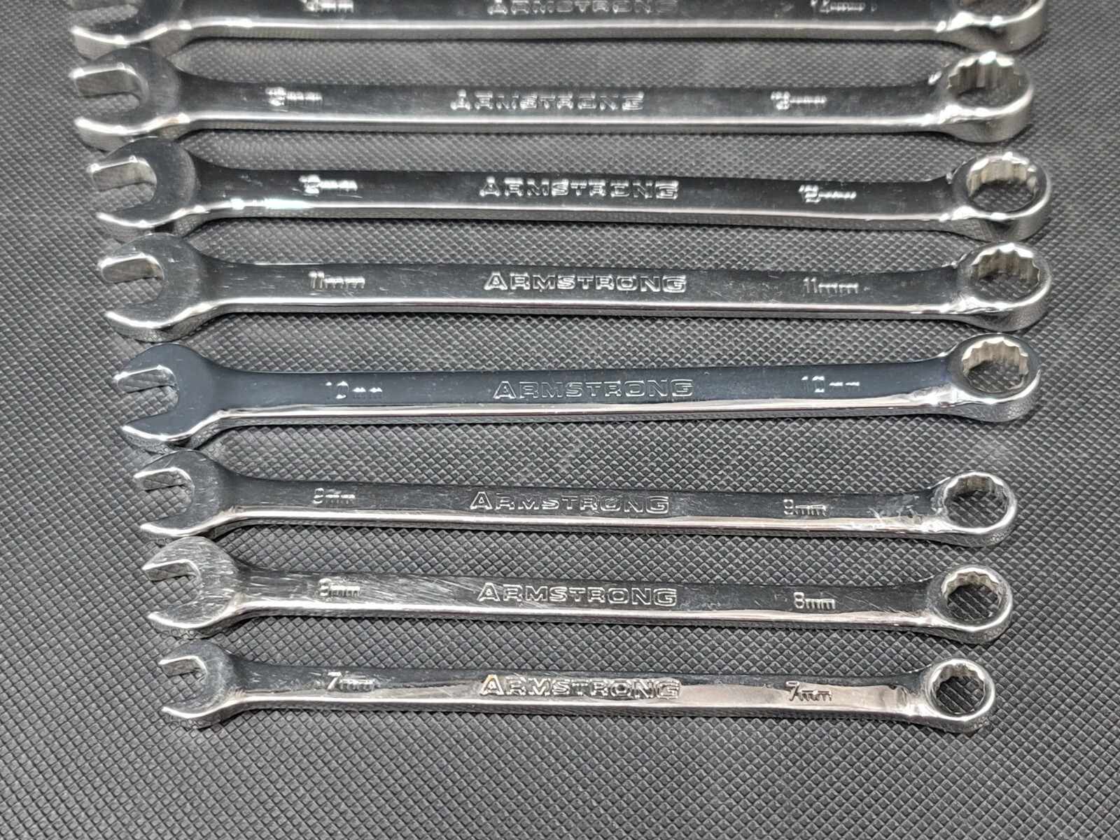 Armstrong Tools 15 pc 12 point Metric Combo Wrench Set 7-19mm & 21-22mm GMTK 52