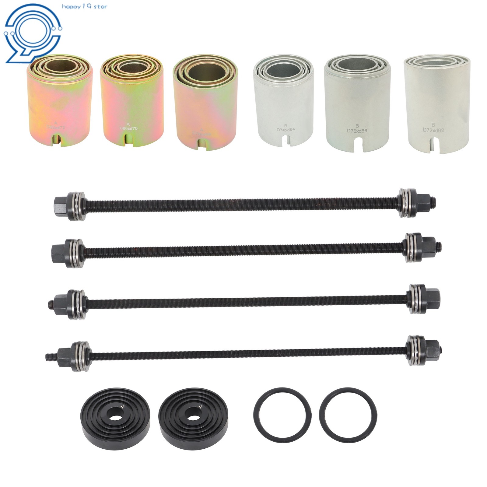 Universal 26Pcs Press Pull Sleeve Kit Bush Bearing Removal Insertion Tool Kit